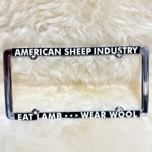 Image of the ASI Eat Lamb Wear Wool License Plate Frame shop item