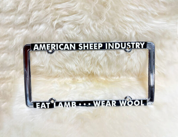 Image of the ASI Eat Lamb Wear Wool License Plate Frame shop item
