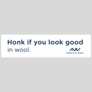 Image of Honk If You Look Good in Wool bumper sticker